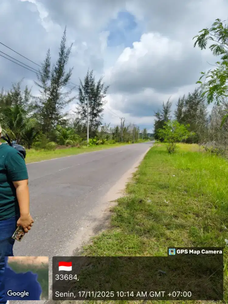 JUAL CEPAT TANAH JLN  UTAMA LINTAS TIMUR DEKAT PANTAI BANGKA