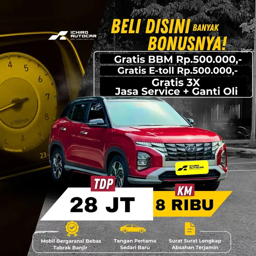 Hyundai Creta Prime Two Tone 2022 KM 8Rb Pajak 10.26 Nopol B Genap