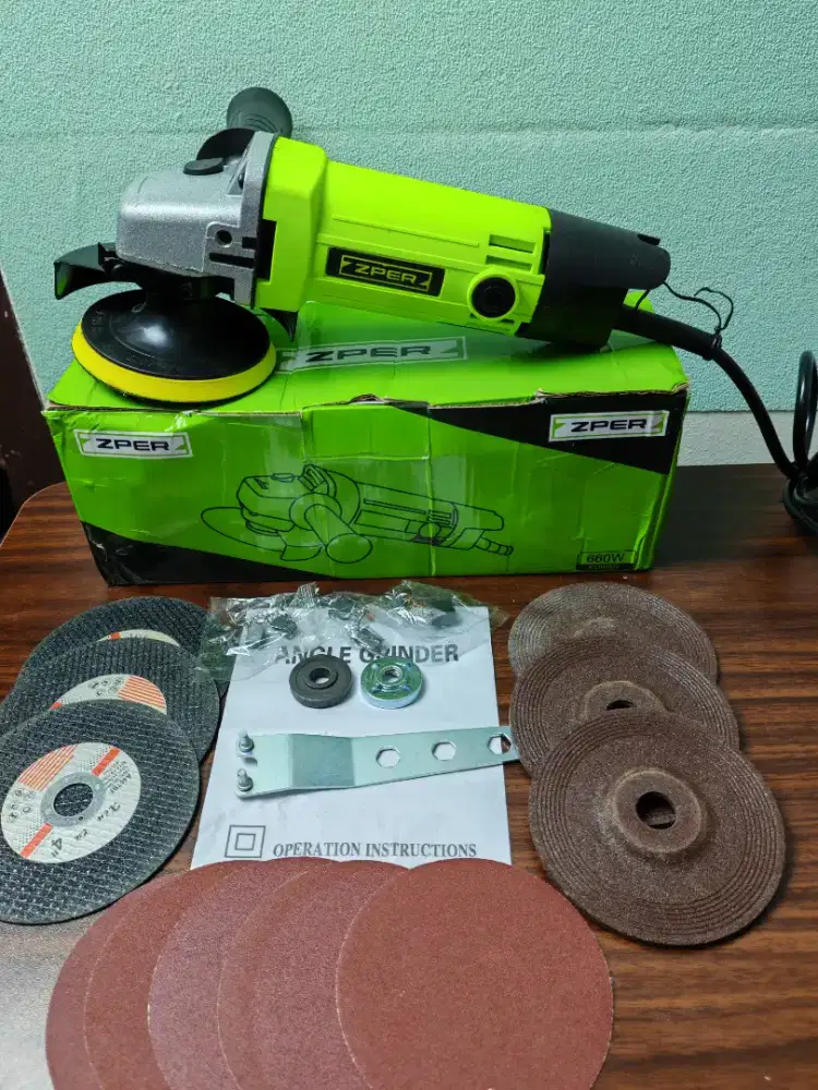 ZPER Mesin Gerinda Angle Grinder Mesin Gerinda Tangan Listrik Angle