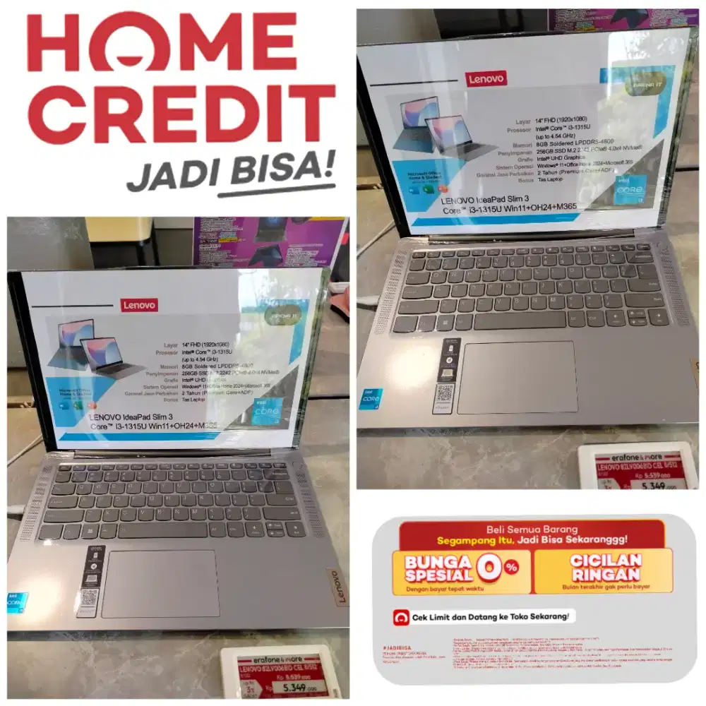 PROMO LAPTOP Lenovo Ideapad slim 3 Core i3 Windows 11