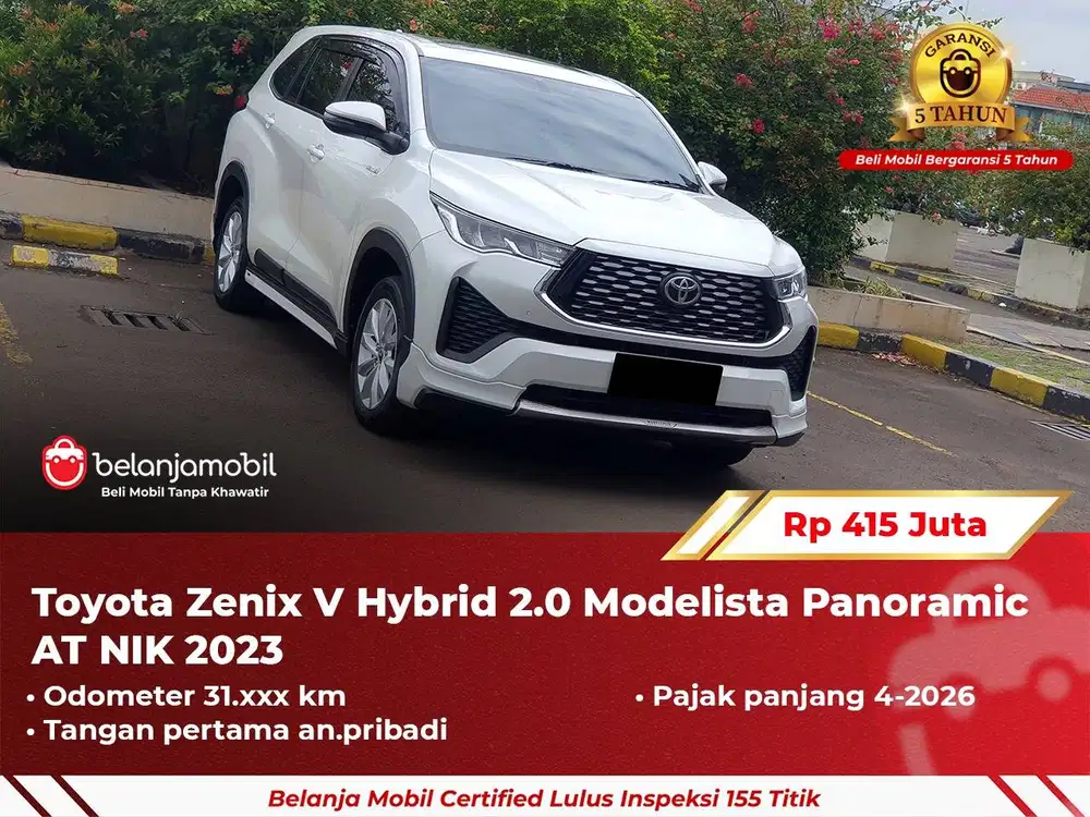 [ GARANSI 5TH ] Toyota Zenix V Hybrid 2.0 Modelista AT 2023/2024