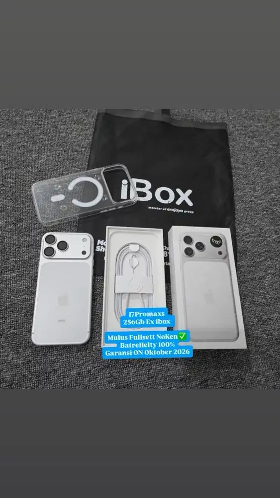 Iphone 17promaxs internal 256Gb Ex ibox