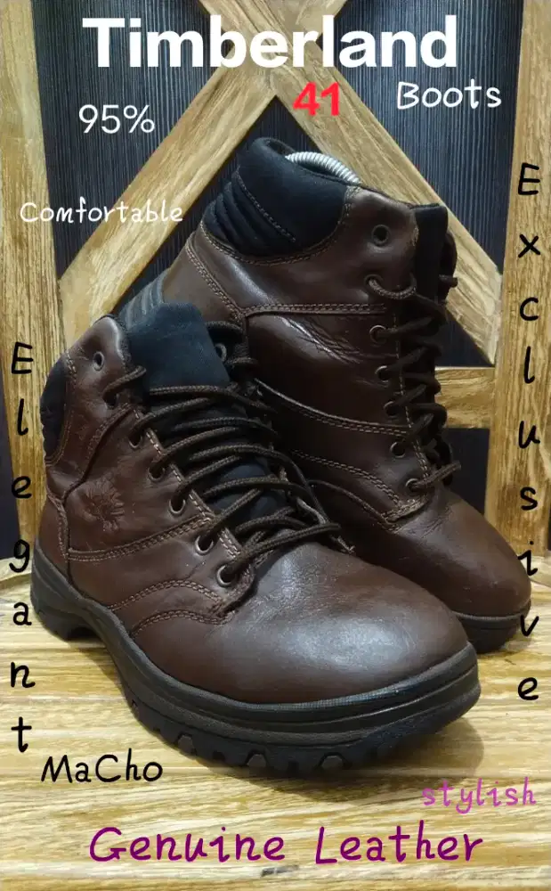TIMBERLAND Boots 41 Asli KuliT, Elegan, Eksklusif, MaCho, Nyaman