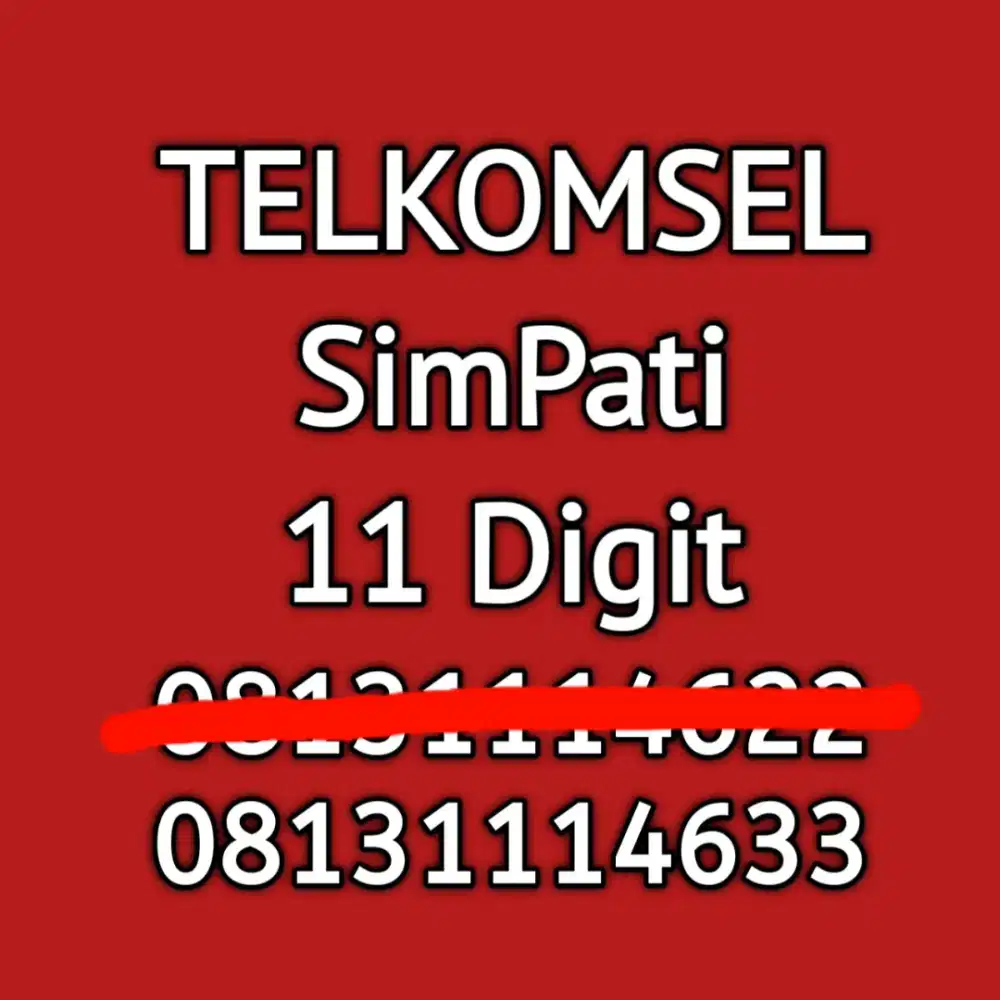 nomor cantik telkomsel simpati 11 digit angka cantik