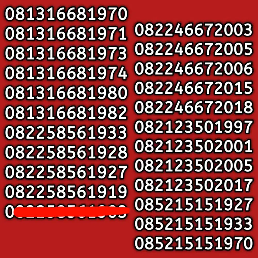nomor cantik telkomsel simpati as tahun cantik