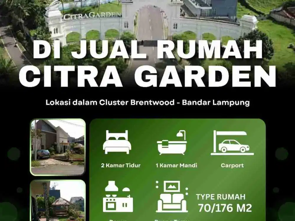 RUMAH DI JUAL MURAH CLUSTER BRENTWOOD CITRA GARDEN PROMO RAMADHAN
