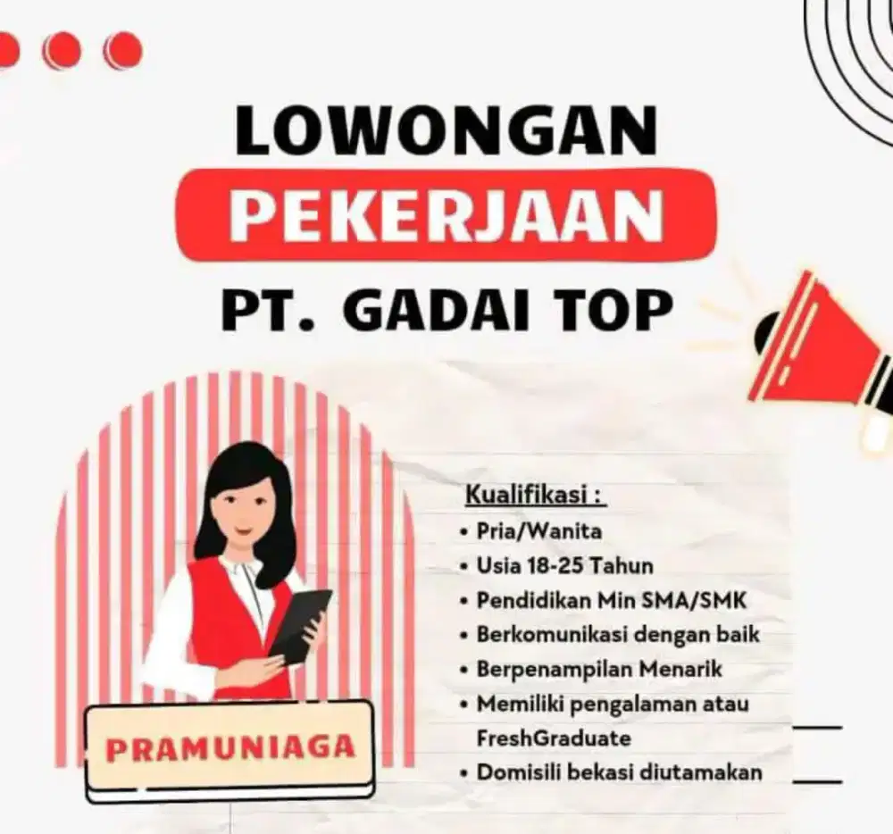 Lowongan Gadaitop