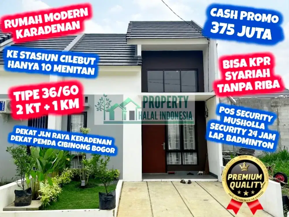 Jual Rumah Modern Murah Karadenan Cibinong Bogor LT 60 SHM IMB