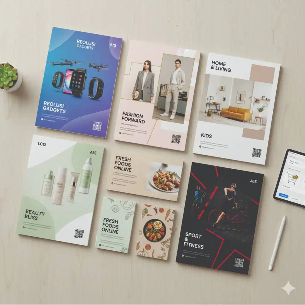 Cetak Brosur Murah A5 / A4 Art Paper High Quality Cepat 1 Hari Jadi