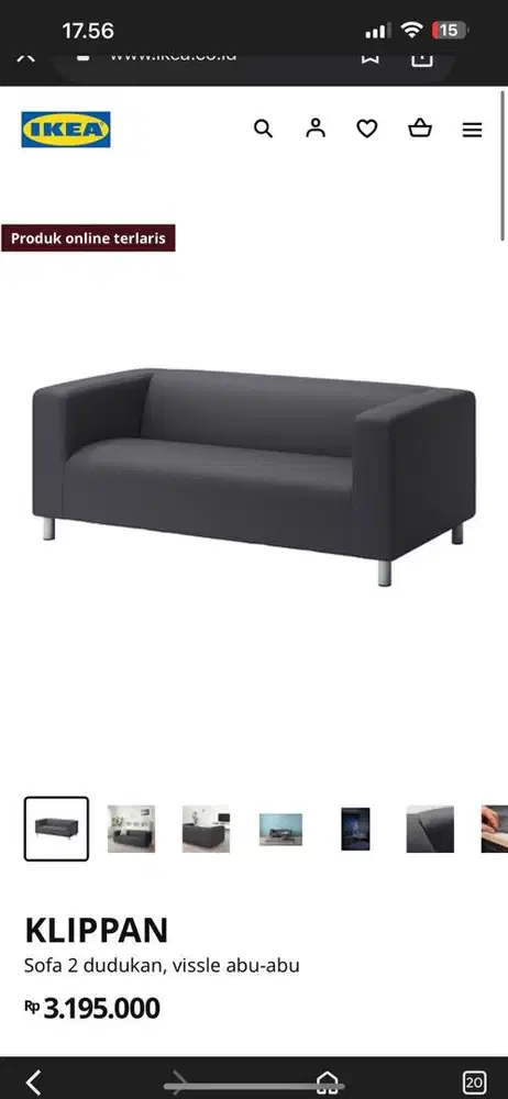 Sofa minimalis klippan ikea