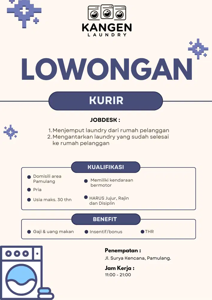 Lowongan Kerja Kurir Laundry