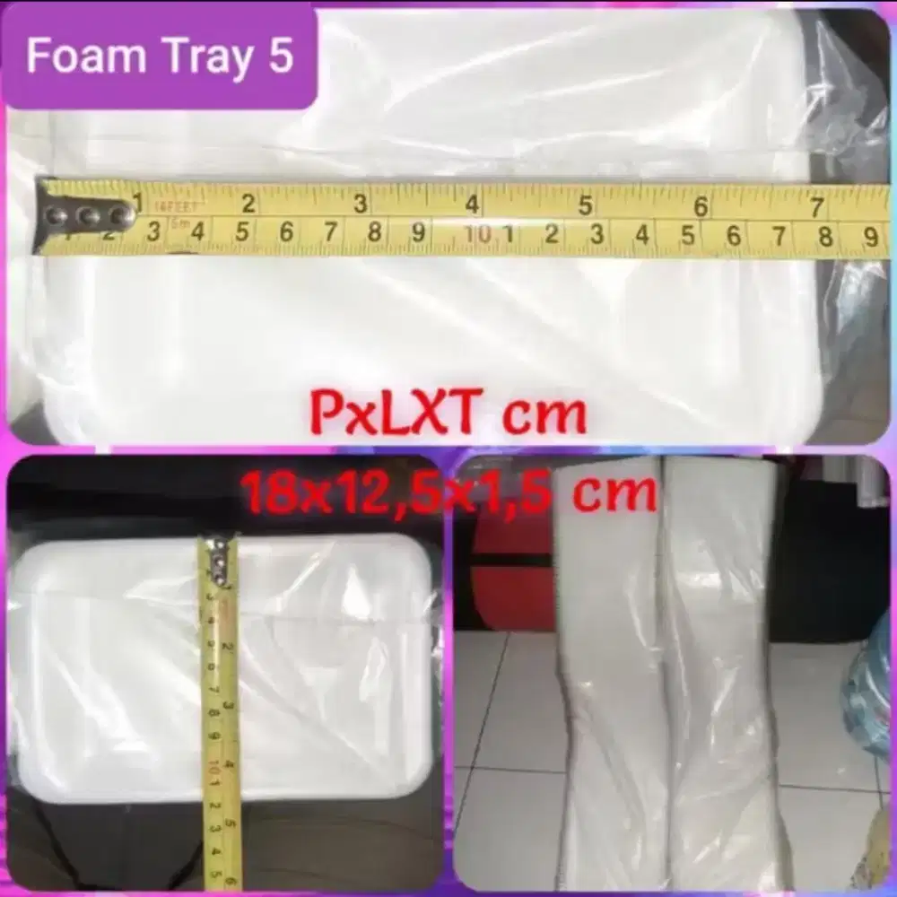 Foam Tatakan Makanan Tray 5/Tray 3 (250pcs)