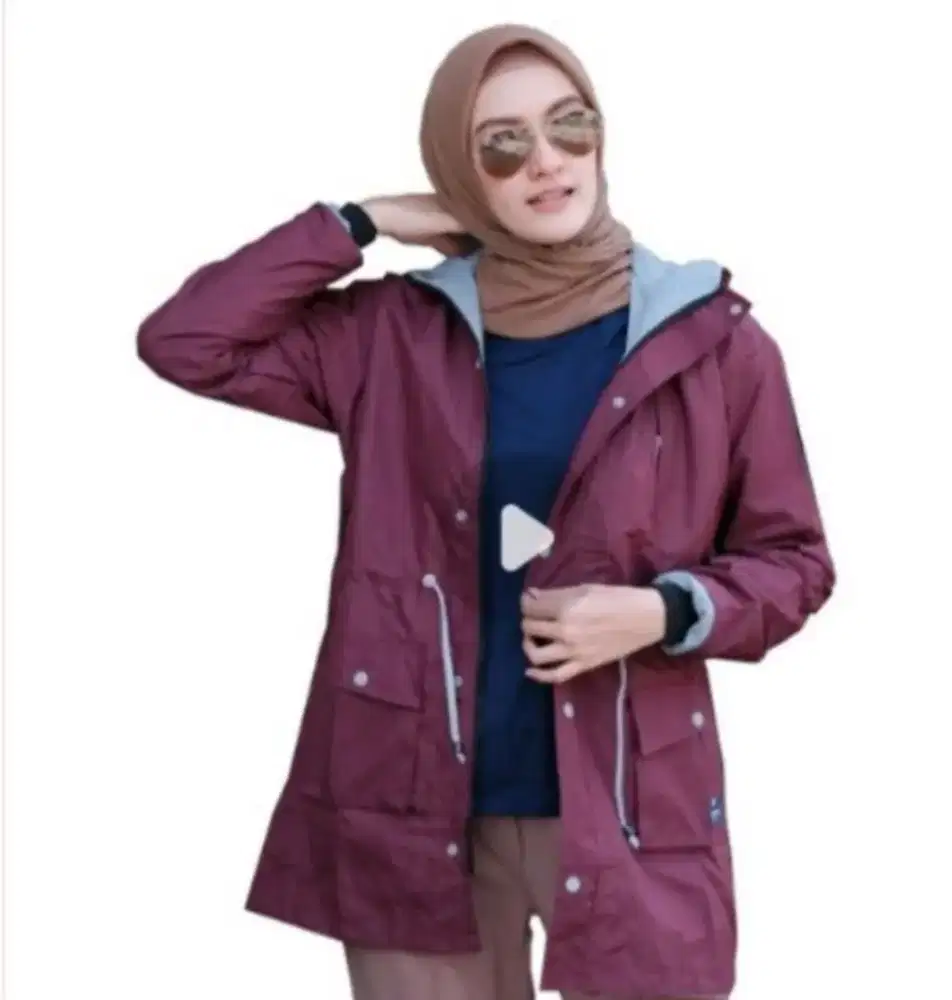 Jaket parka elzantri maroon