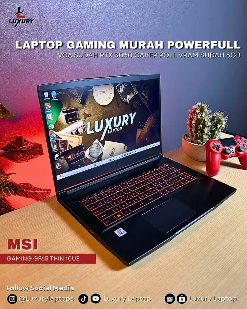 LAPTOP GAMING MSI GF65 THIN 10UE CORE I7 NVIDIA GEFORCE RTX 3060 BU
