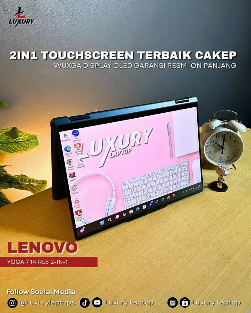 LAPTOP LENOVO 2IN1 YOGA 7 14IRL8 SLIM 13TH GEN CORE I5 SSD RAM BU