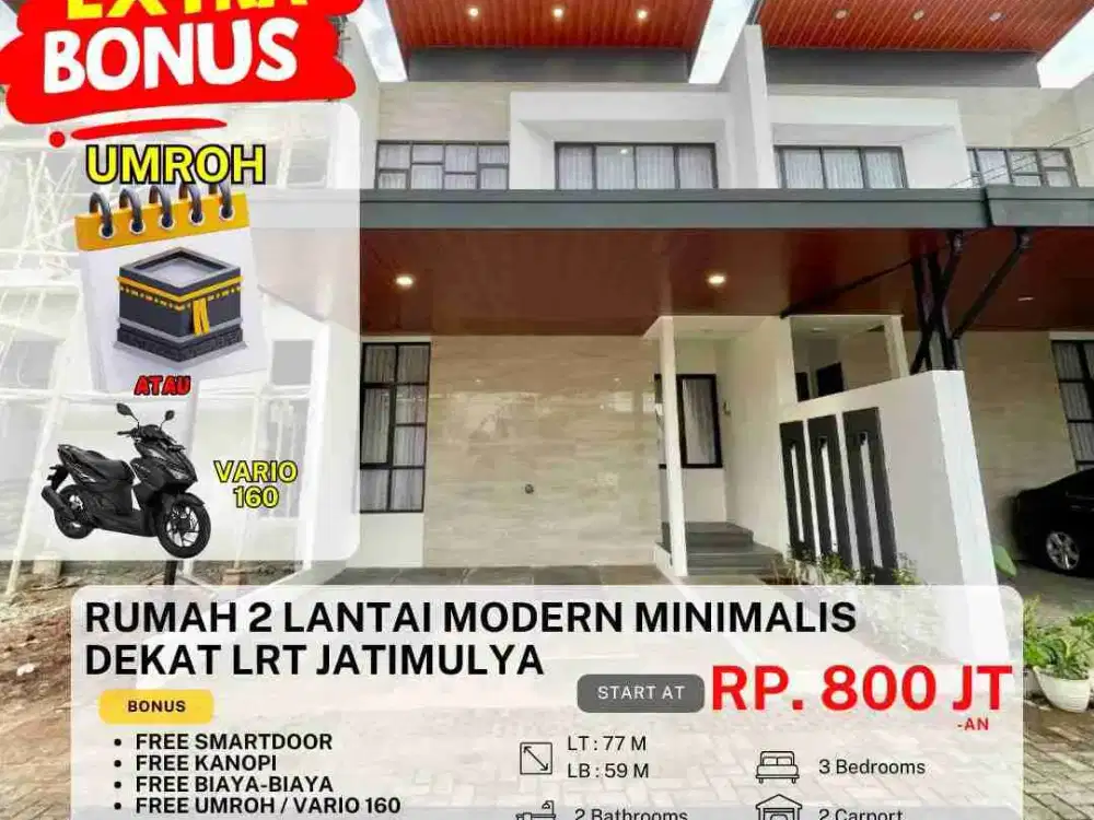 (HOT) Rumah Baru Siap Huni Di Jatimulya Tambun selatan, bebas Banjir Di Kota Bekasi Timur