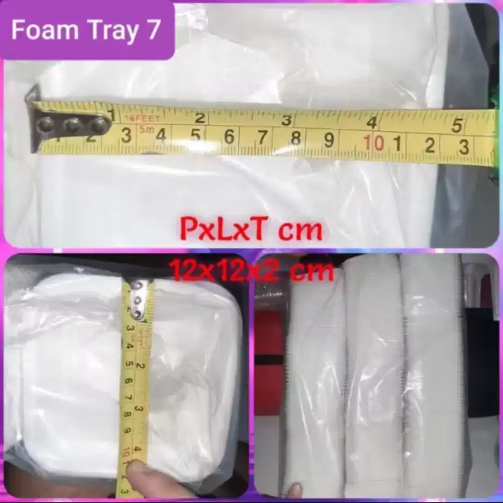 Foam Tatakan Makanan Tray 7 (250pcs)