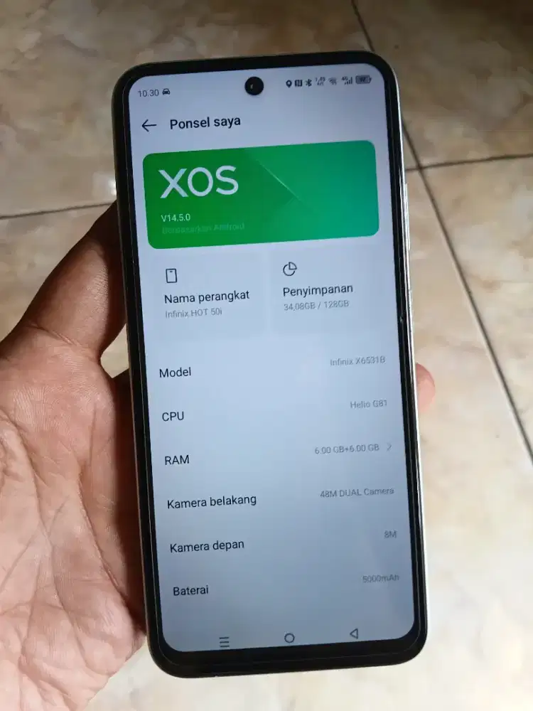 Infinix hot 50i ram 6+6/128 batangan mulus