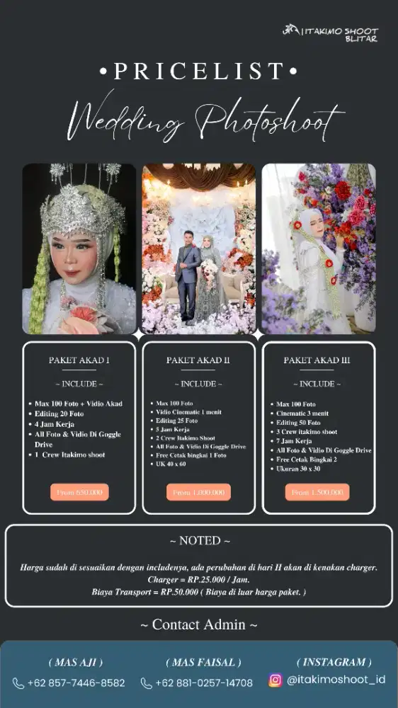 PRICELIST WEDDING
