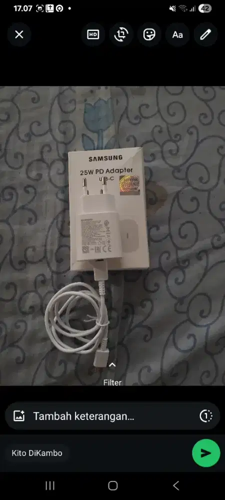 Charger fast charging samsung 25watts ori baru