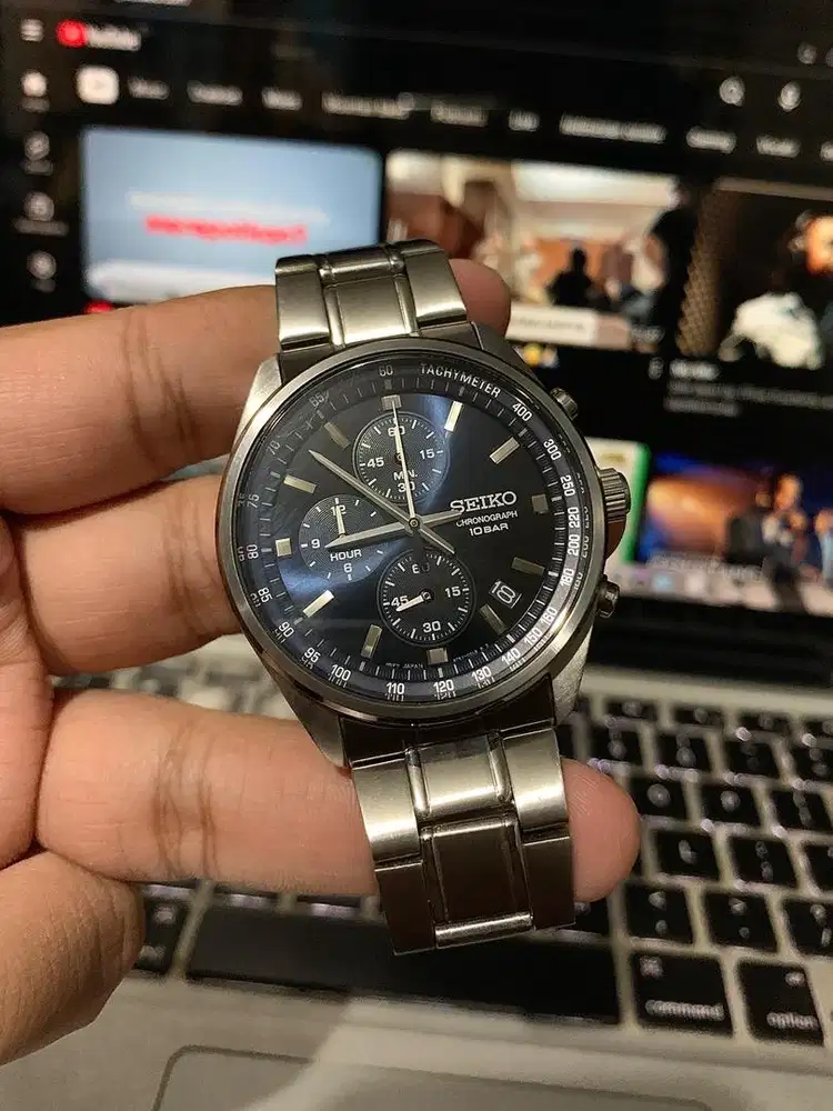 Jam Tangan Seiko Quartz Chronograph 10 Bar