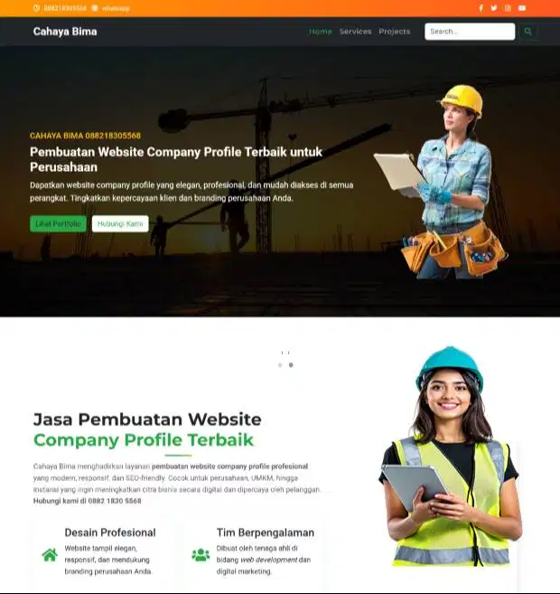 Jasa Buat Website untuk perusahaan manufakture dan oil gas