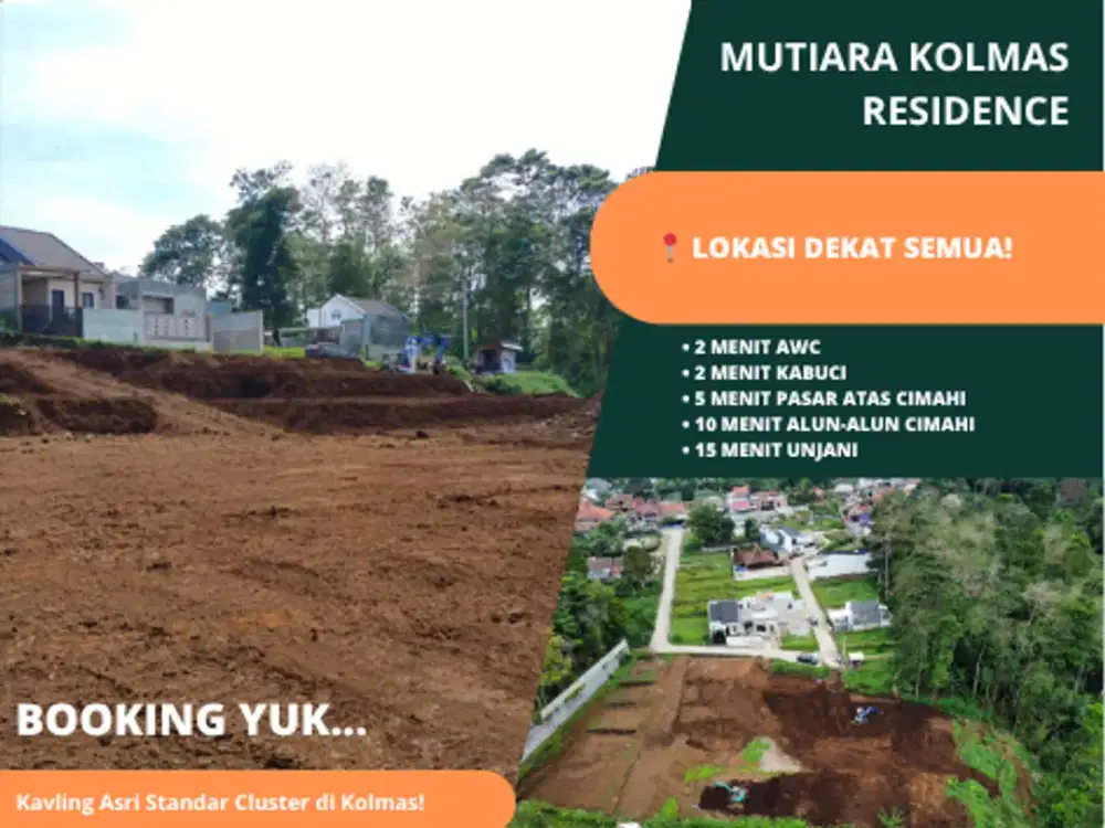 Kavling Kolmas Bebas Banjir Permanen! SHM Paling Aman. Harga Spesial Hari Ini..