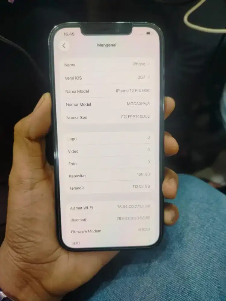 Iphone 12 promax 128gb ex ibox