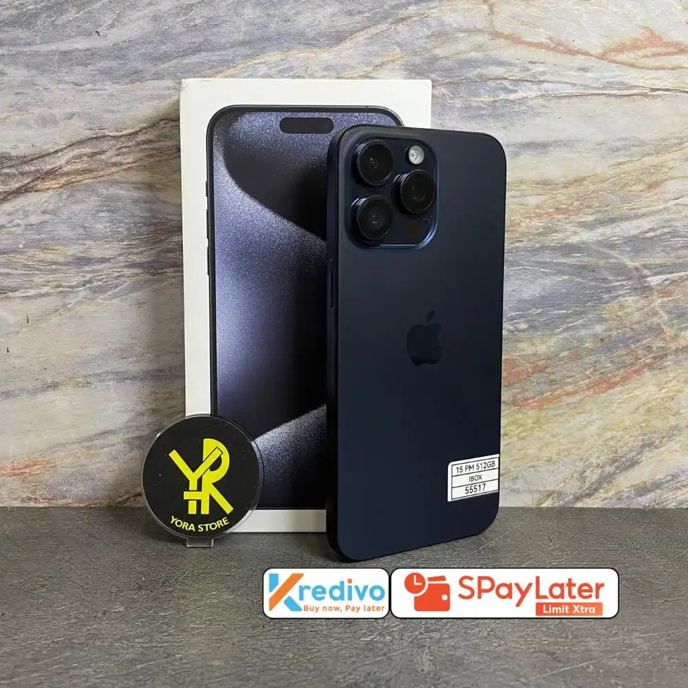 iPhone 15 Pro Max 512GB Blue Second Garansi Resmi Fullset - LikeNew