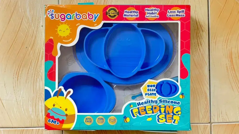 sugarbaby silikon feeding set alat makan bayi