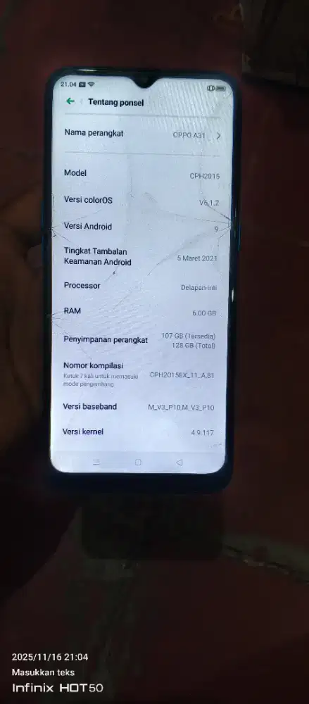 Oppo A31 ram 6/128