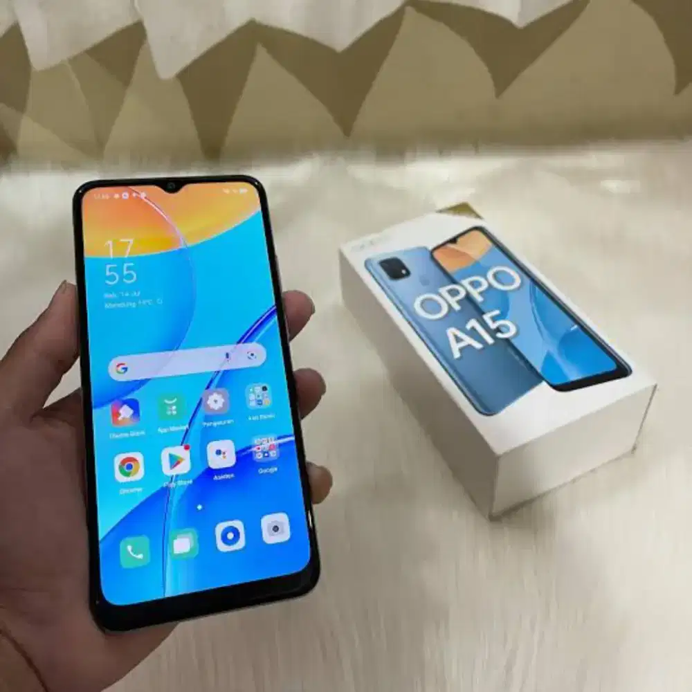 Jual hp Oppo a15 fulset no headset