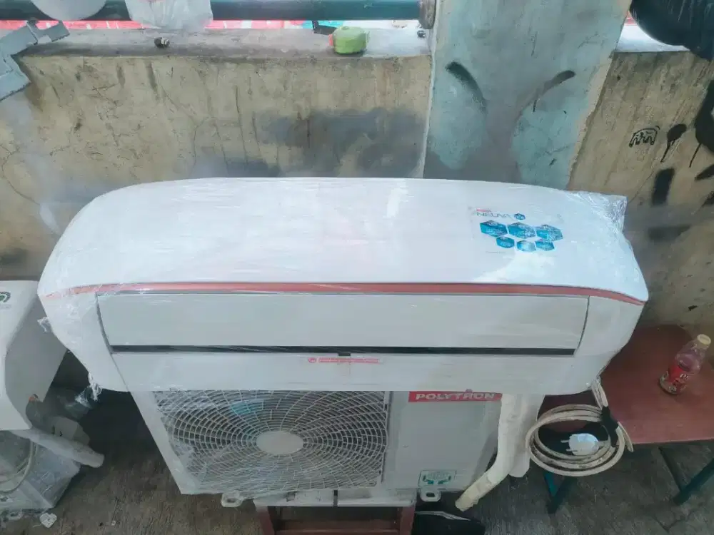 Jual AC secon merek Politron 1/2pk AC dingin mantap
