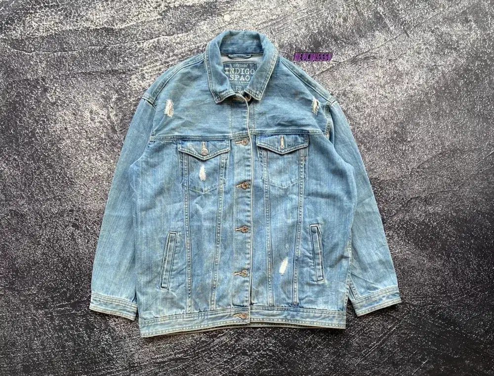 Jaket jeans ripped spao