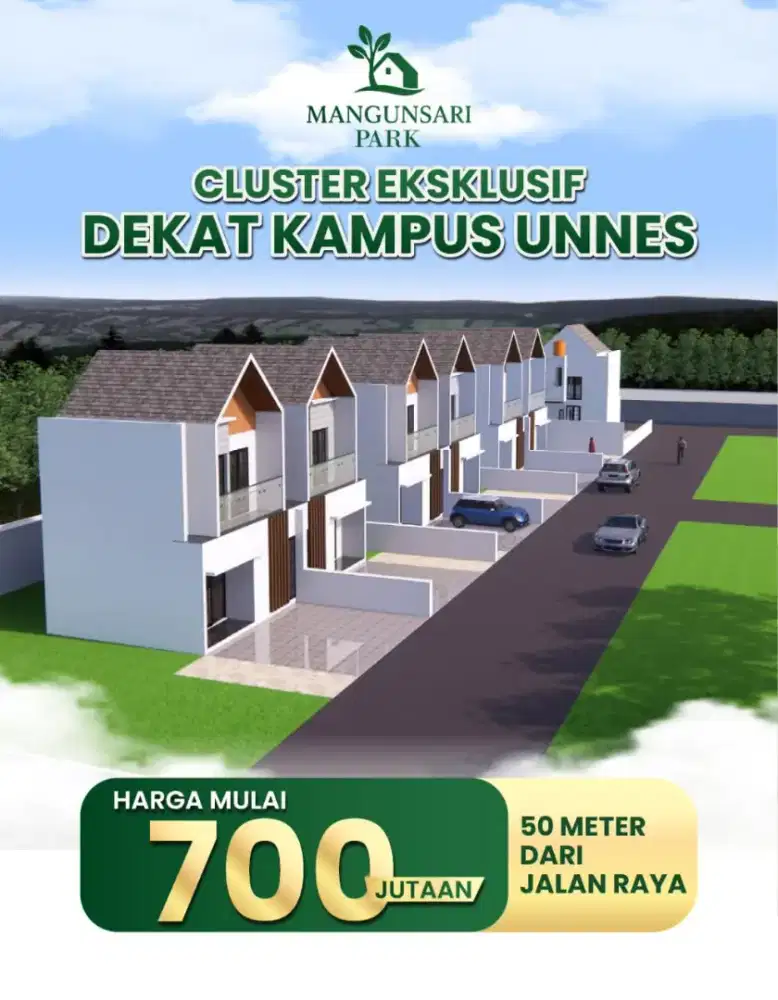 RUMAH 2 LANTAI DEKAT KAMPUS UNNES SEMARANG SANGAT STRATEGIS SHM