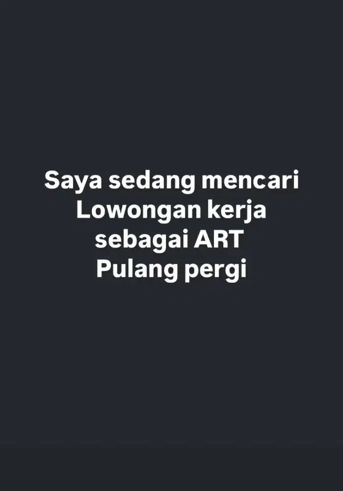 Saya sedang cari lowongan kerja cuci gosok bebenah plg prgi