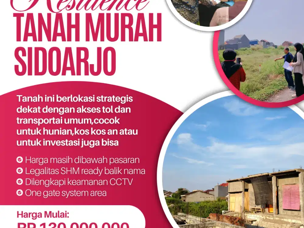 Tanah Gedangan SHM On Hand ready bangun