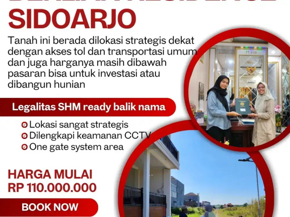 tanah murah di sidoarjo akses mudah legalitas SHM