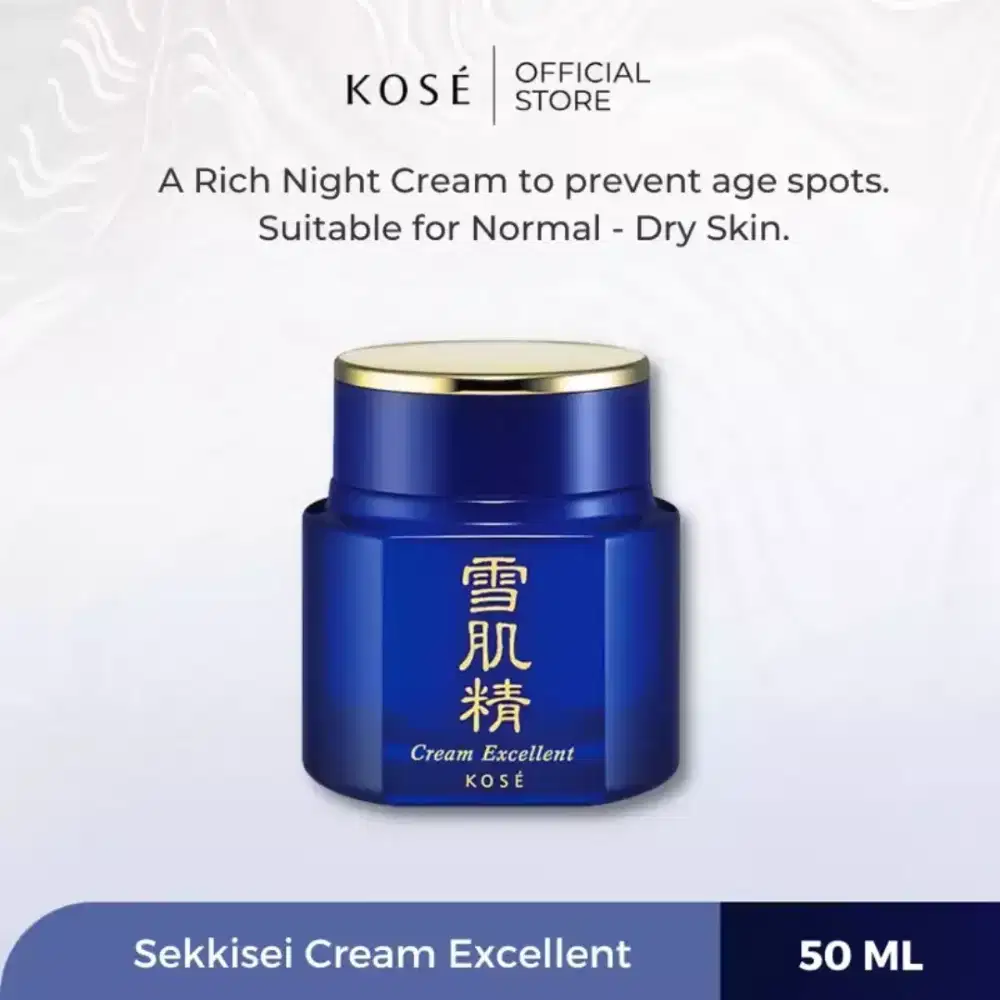 Kose Medicated Cream Excellent Night Cream Krim Malam Made in Japan