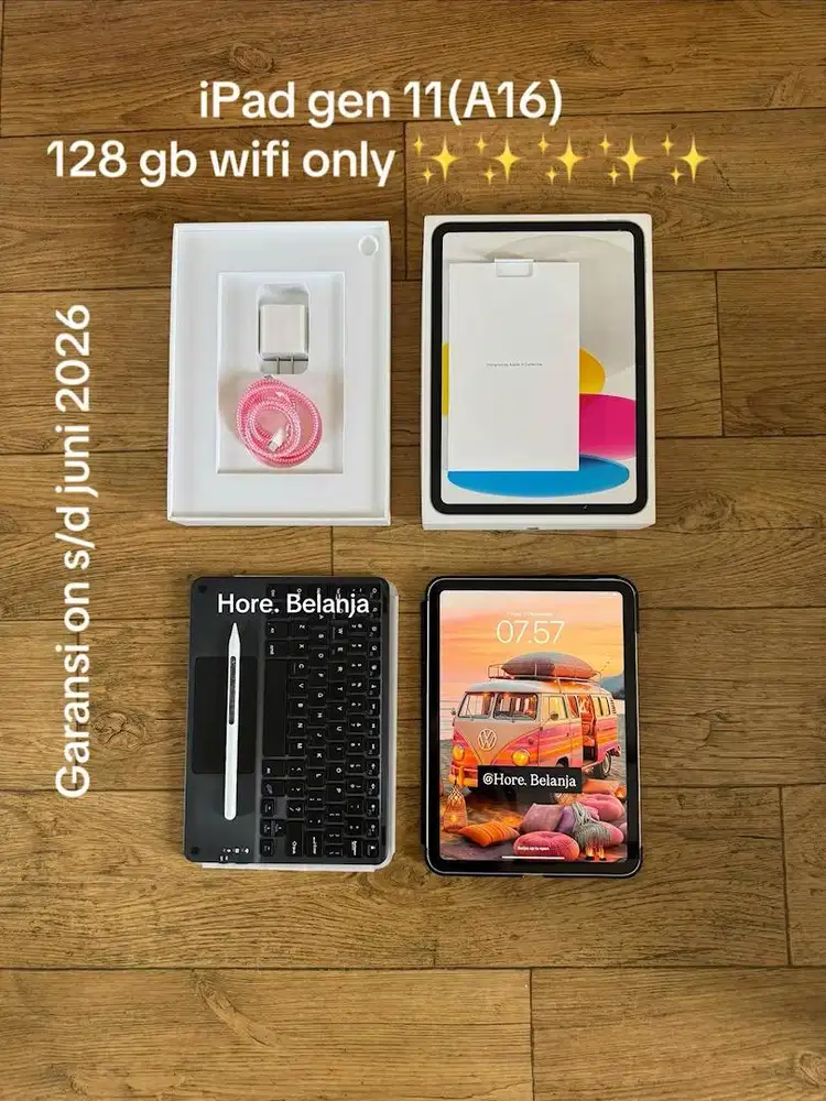 iPad gen 11 (A16) 128 gb wifi only pen Gd14 dan keyboard