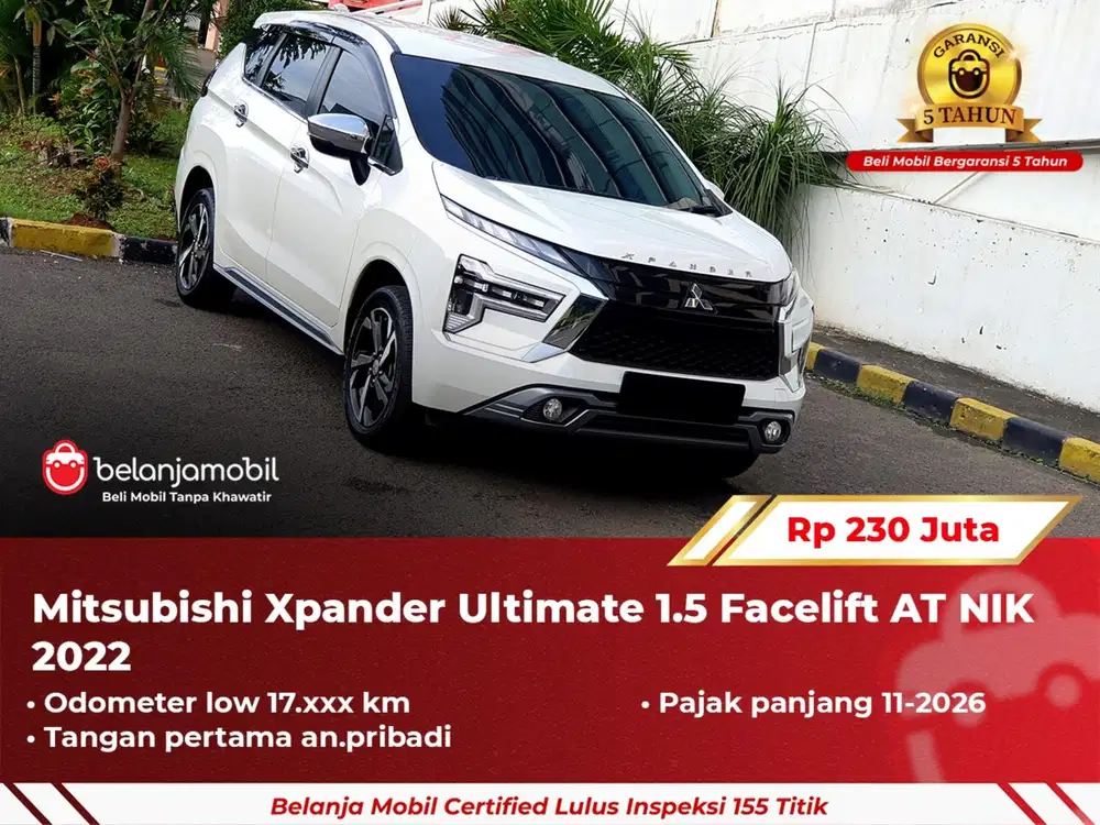 [ KM 17RIBU ] Mitsubishi Xpander Ultimate 1.5 Facelift AT 2022 2023