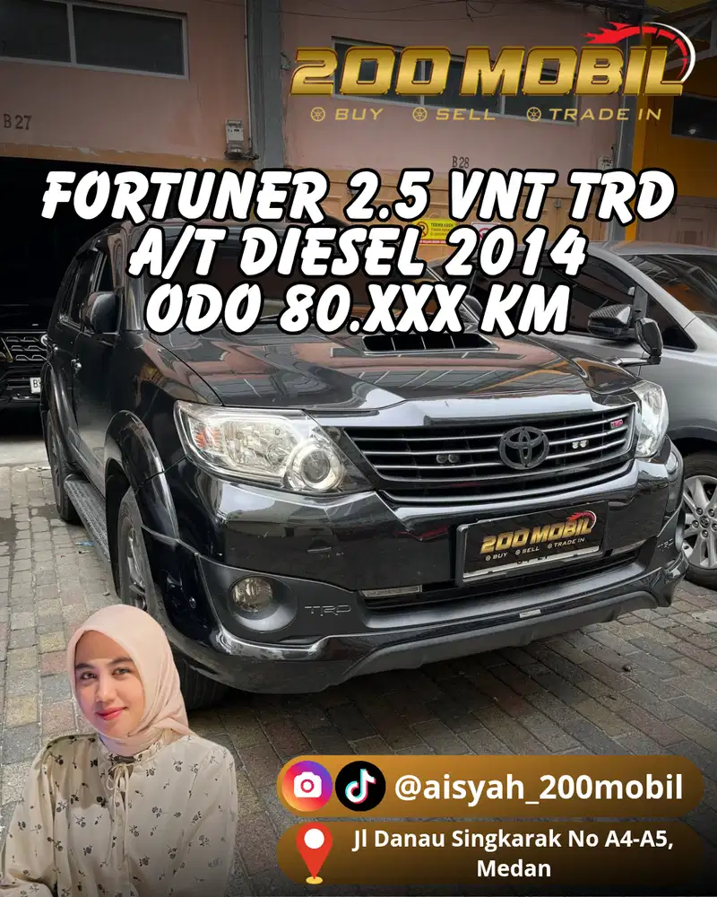 Toyota Fortuner 2.5 VNT TRD A/T 2014 Diesel