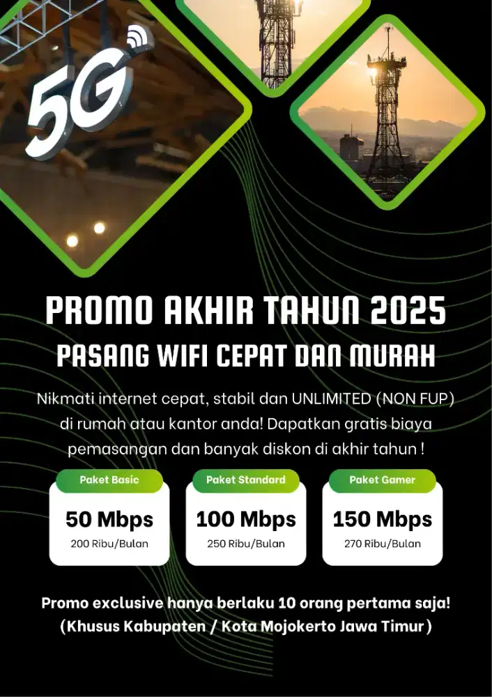 PROMO AKHIR TAHUN 2025 PAKET WIFI TERCEPAT DAN TERMURAH