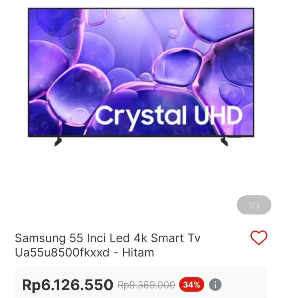 Samsung tv 55u8500 promo terbatas