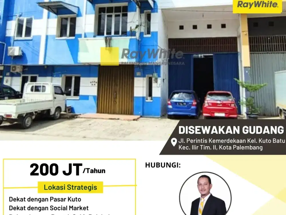 DISEWAKAN GUDANG SERBAGUNA TENGAH KOTA