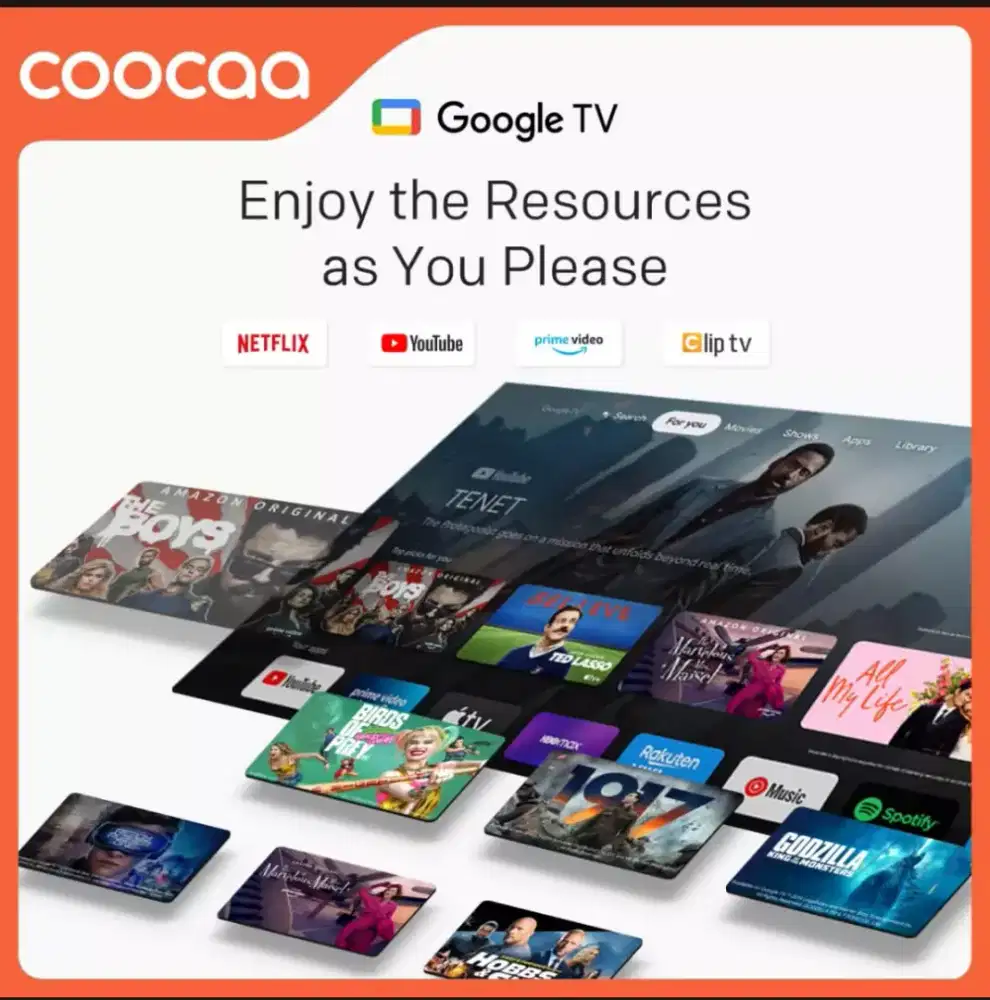 Coocaa 32 SmartTV Android GoogleTV Digital Netflix YouTube Garansi