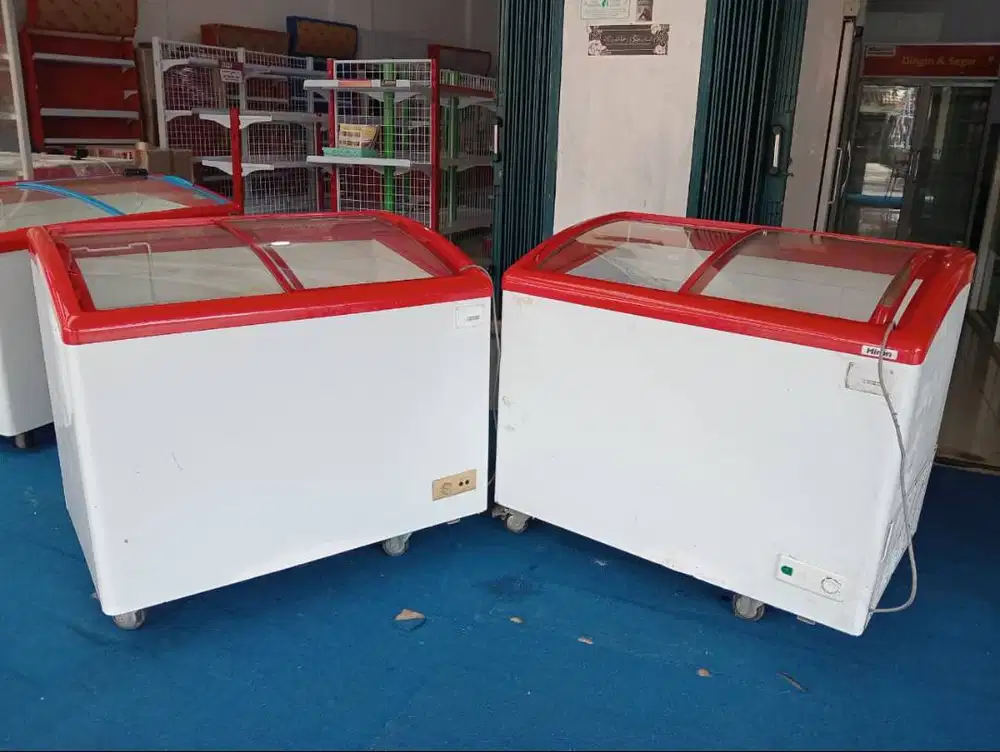 Freezer sleding bekas murah merk hiron 280L normal jaya