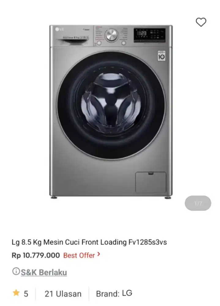 PROMO KREDIT LG 8.5 KG MESIN CUCI FRONT LOADING
