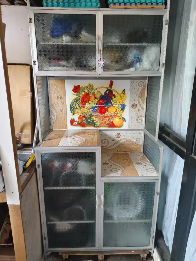 Lemari piring rak piring alumunium 2 pintu