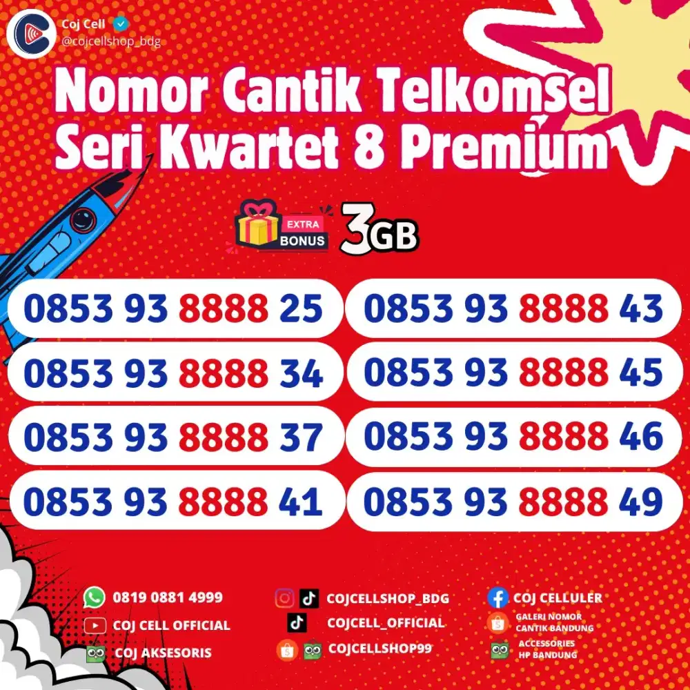 Nomor Cantik Telkomsel Kwartet